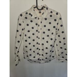Boden white  polka the classic shirt dots 4P S